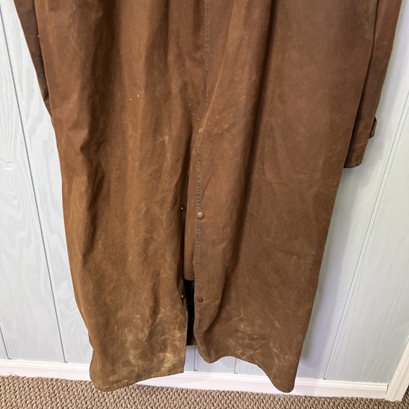 DRIZA-BONE Australian Brown Oilskin &‎ Cotton Deluxe Riding Coat-Size 8 Cowboy - Picture 8 of 12